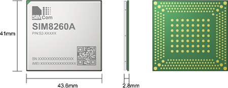 The SIM8260A is the Multi-Band 5G NR/LTE-FDD/LTE-TDD/HSPA+  module which supports R16 5G NSA/SA.