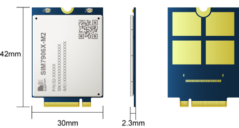 
SIM7906A-M2 is the LTE Cat 6 module which supports wireless communication modes of LTE-TDD/LTE-FDD/HSPA+. It supports maximum 300Mbps downlink rate and 50Mbps uplink rate.