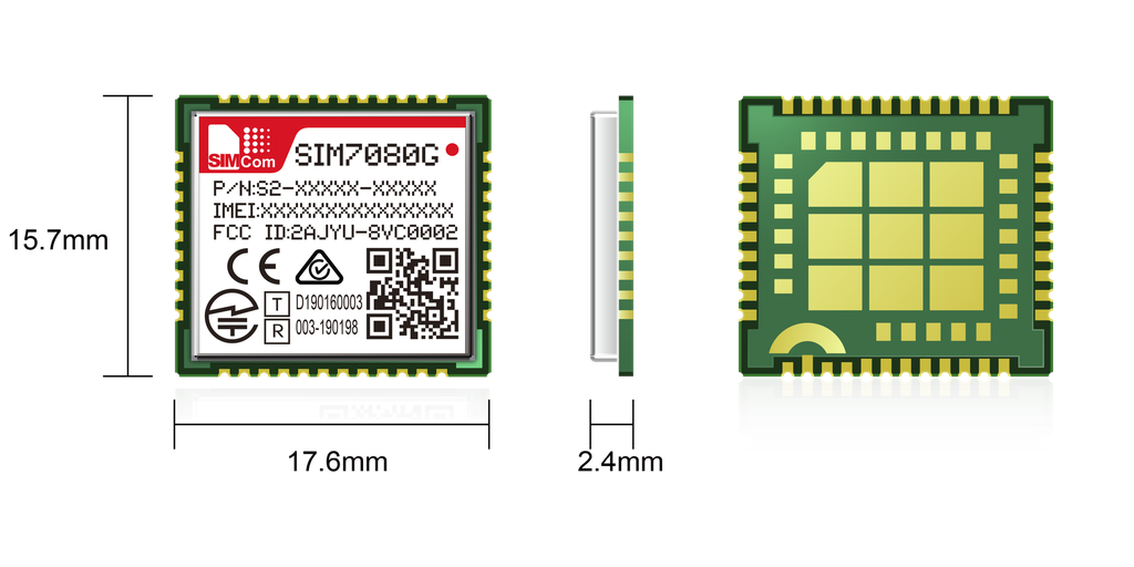 The SIM7080G is Multi-Band CAT-M and NB-IoT module solution