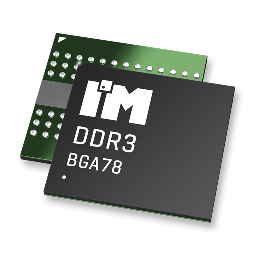 [IM8G08D3FFBG-107] DDR3 8Gb, 1.35V/1.5V, 1Gx8 (1CS), 933MHz (1866Mbps), 0C to +95C, FBGA-78