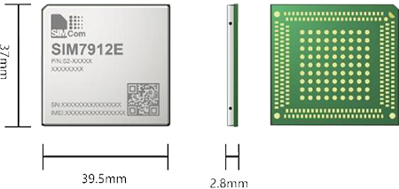 [SIM7912A] SIM7912X is the LTE Cat 12 module which supports wireless communication modes of LTE-TDD/LTE- FDD/HSPA+. It supports maximum 600Mbps downlink rate and 150Mbps uplink rate.